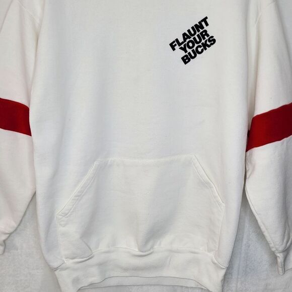 Vintage Bucks Flaunt Your Bucks Stripe Crewneck Sweater Size Large - Picture 4 of 10